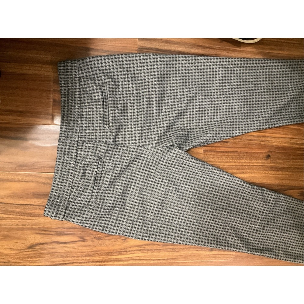 Liverpool Los Angeles Plaid Pull Women's Pants Drawstring Size L Black-gray - Picture 7 of 7